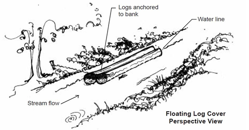 Floating log structure